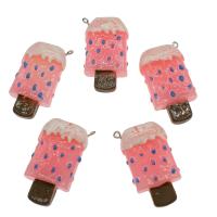 Imitation Food Resin Pendants, with Iron, Ice Cream, fashion jewelry & DIY Approx 1.9mm 