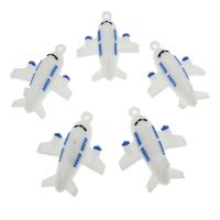 Cartoon Resin Pendant, Airplane, Mini & cute & DIY, white Approx 3.3mm 