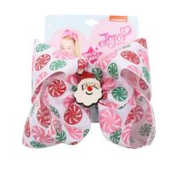 tissu accessoires de cheveux pour enfants, avec fer, Noeud papillon, fait à la main, Conception de Noël & Mignon & Fille, multicolore, 170mm, Vendu par PC