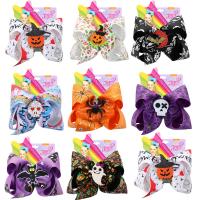 tissu accessoires de cheveux pour enfants, avec fer, Noeud papillon, fait à la main, Mignon & Fille & Bijoux d'Halloween, plus de couleurs à choisir, 170mm, Vendu par PC