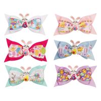 tissu accessoires de cheveux pour enfants, avec fer, Noeud papillon, fait à la main, Mignon & Fille, plus de couleurs à choisir, 76mm, Vendu par PC