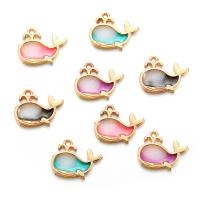 Zinc Alloy Enamel Pendants, gold color plated mixed colors, 15*20mm,18*16mm  