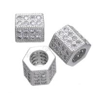 Brass Spacer Beads, plated, DIY & micro pave cubic zirconia 