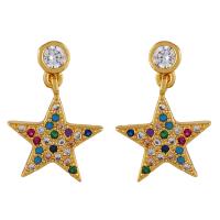 Boucle d'oreille goutte laiton strass, Placage de couleur d'or, styles différents pour le choix & pour femme & avec strass, 12*17mm,2*21mm, Vendu par paire