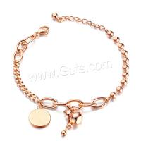 Titanstahl Armband, plattiert, Modeschmuck & für Frau, Roségold, 12mm, Länge:6.7 ZollInch, verkauft von Strang