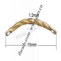 Messing Anhänger Verbinder, plattiert, 1/1-Schleife, keine, 15x1.2mm, Bohrung:ca. 0.5mm, 10000PCs/Tasche, verkauft von Tasche