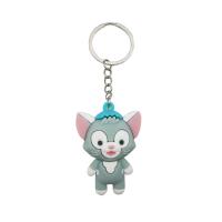 silicone fermoir à clé, avec alliage de zinc, Bonjour Kitty, pour femme, gris, 7cmx6cm, Vendu par PC