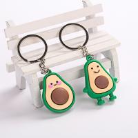 Soft PVC Key Clasp, with Zinc Alloy, Unisex green 