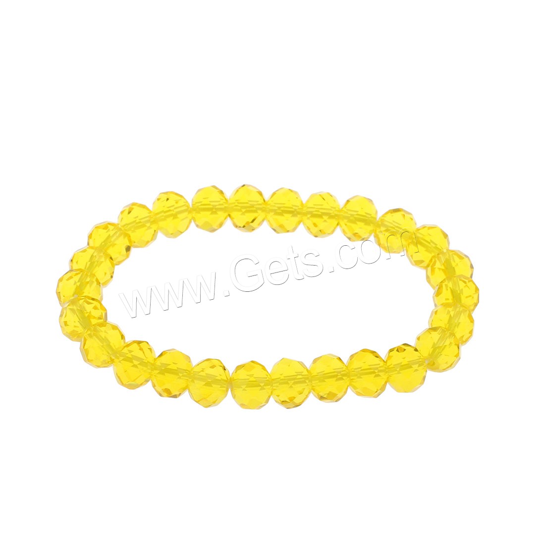 Pulseras de Cristal, elástico & diverso tamaño para la opción & para mujer & facetas, más colores para la opción, longitud:aproximado 6.9-7.5 Inch, 5Strandsfilamento/Bolsa, Vendido por Bolsa