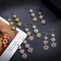 boucle d'oreille de goutte en Zinc Alloy et Émail  , alliage de zinc, bijoux de mode & pour femme & émail, plus de couleurs à choisir, Vendu par paire