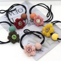 felpa Joyería de goma elástica de pelo, con Banda de goma & aleación de zinc, Estilo coreano & diferentes estilos para la opción & para mujer, color mixto, Vendido por UD