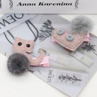 Cloth Children Hair Accessories, with fluffy ball & for children 50mm 