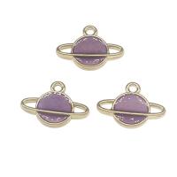 Bijoux pendentifs en Zinc alliage , alliage de zinc, Placage de couleur d'or, Mini & Mignon & bijoux de mode & DIY & émail, violet Environ 1.7mm Vendu par sac