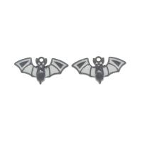 Zinc Alloy Enamel Pendants, Bat, gun black plated, Mini & fashion jewelry & DIY, white Approx 2mm 