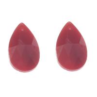 Glas Anhänger, Tropfen, DIY & facettierte, rot, 22x13x6mm, Bohrung:ca. 1mm, 100PCs/Tasche, verkauft von Tasche