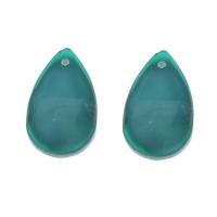 Glas Anhänger, Tropfen, DIY & facettierte, pfauenblau, 22x13x6mm, Bohrung:ca. 1mm, 100PCs/Tasche, verkauft von Tasche