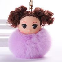 Plush Key Chain, with Zinc Alloy, Girl, durable & cute & fashion jewelry & Unisex 