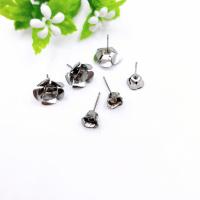 Stainless Steel Earring Stud Component, fashion jewelry & for woman 