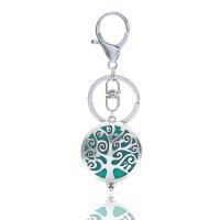 Zinc Alloy Key Chain, platinum color plated, can open and put into something & Unisex 