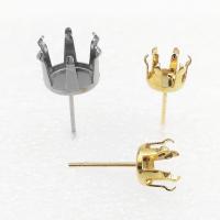 Stainless Steel Earring Stud Component, fashion jewelry & for woman 