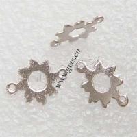 黄銅チャーム コネクター, 銅, 花形, メッキ, ファッションジュエリー & 1/1 ループ, 無色 穴:約 1mm, 売り手 パソコン