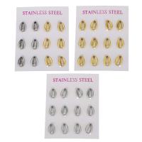 Stainless Steel Stud Earring, plated, fashion jewelry & for woman 