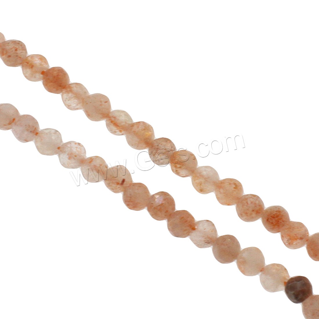 Sunstone Bead, Round, different size for choice & faceted, orange, Hole:Approx 1mm, Length:Approx 14.9 Inch, Sold By Strand