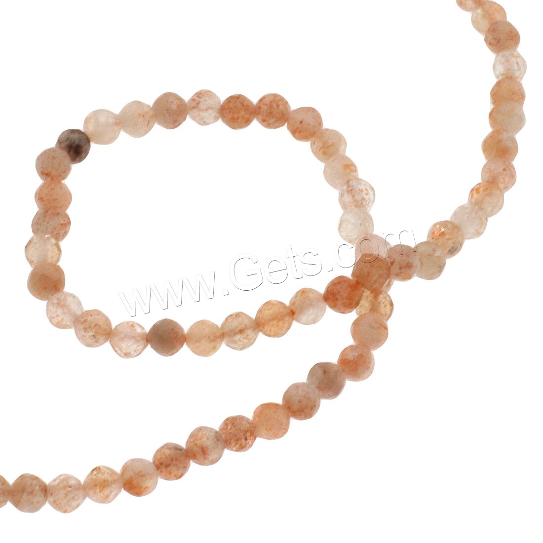 Sunstone Bead, Round, different size for choice & faceted, orange, Hole:Approx 1mm, Length:Approx 14.9 Inch, Sold By Strand