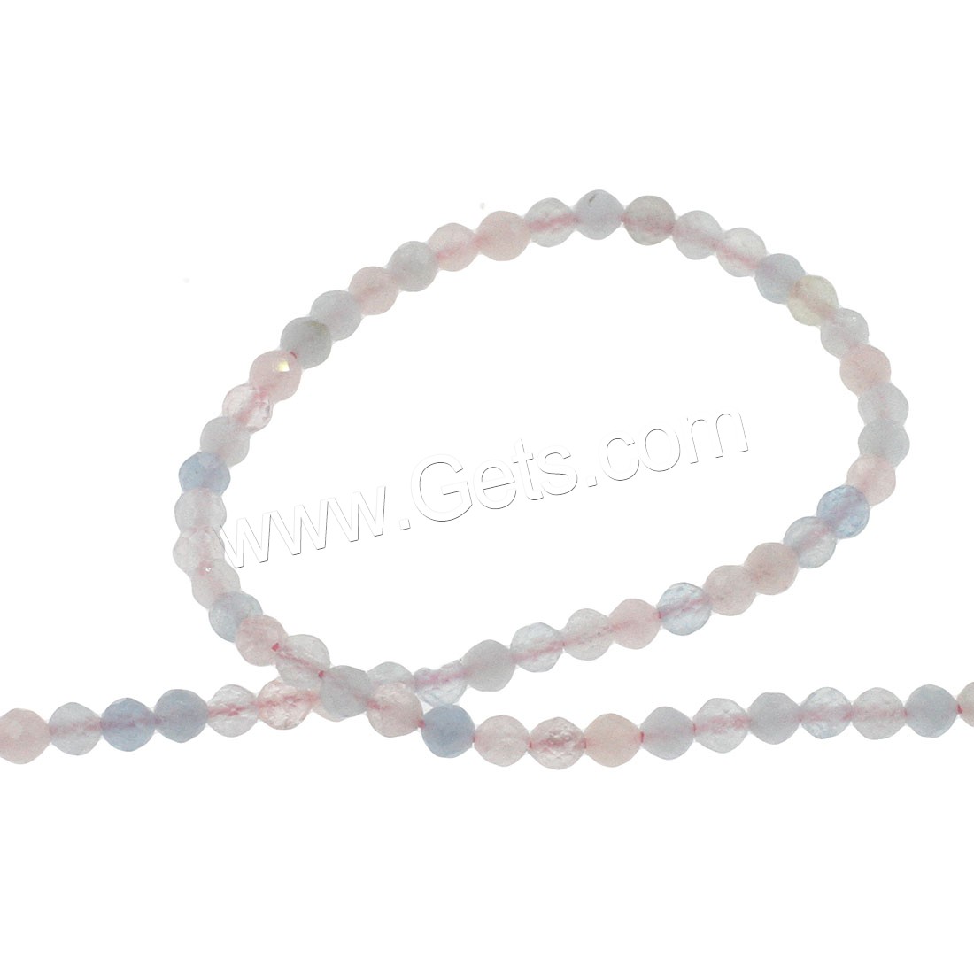 Perles de morganite, Rond, normes différentes pour le choix & facettes, plus de couleurs à choisir, Trou:Environ 1mm, Longueur:Environ 14.9 pouce, Vendu par brin