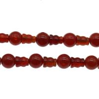 Natürlich rote Achat Perlen, Roter Achat, Modeschmuck & DIY, rot, 8mm, Bohrung:ca. 1mm, Länge:ca. 14.9 ZollInch, verkauft von Strang