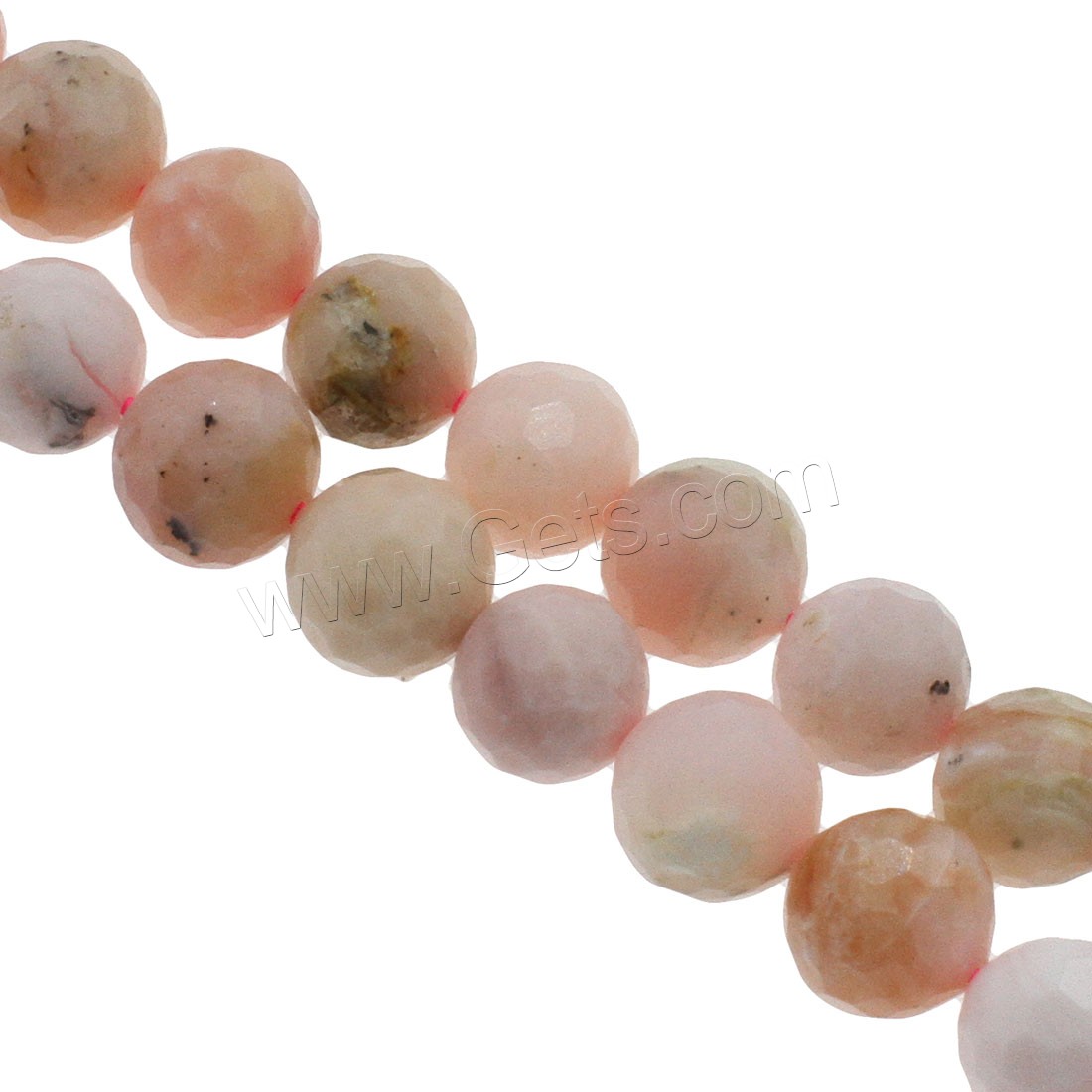 Pink Opal Beads, Round, different size for choice & faceted, Hole:Approx 1mm, Length:Approx 14.9 Inch, Sold By Strand