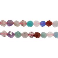 Perles de pierre gemme mixte, Rond, normes différentes pour le choix & facettes Environ 1mm Environ 14.9 pouce, Vendu par brin