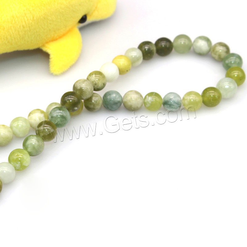 Spotted Serpentine Beads, Round, polished, DIY & different size for choice & different styles for choice, green, Length:Approx 15 Inch, Sold By Strand