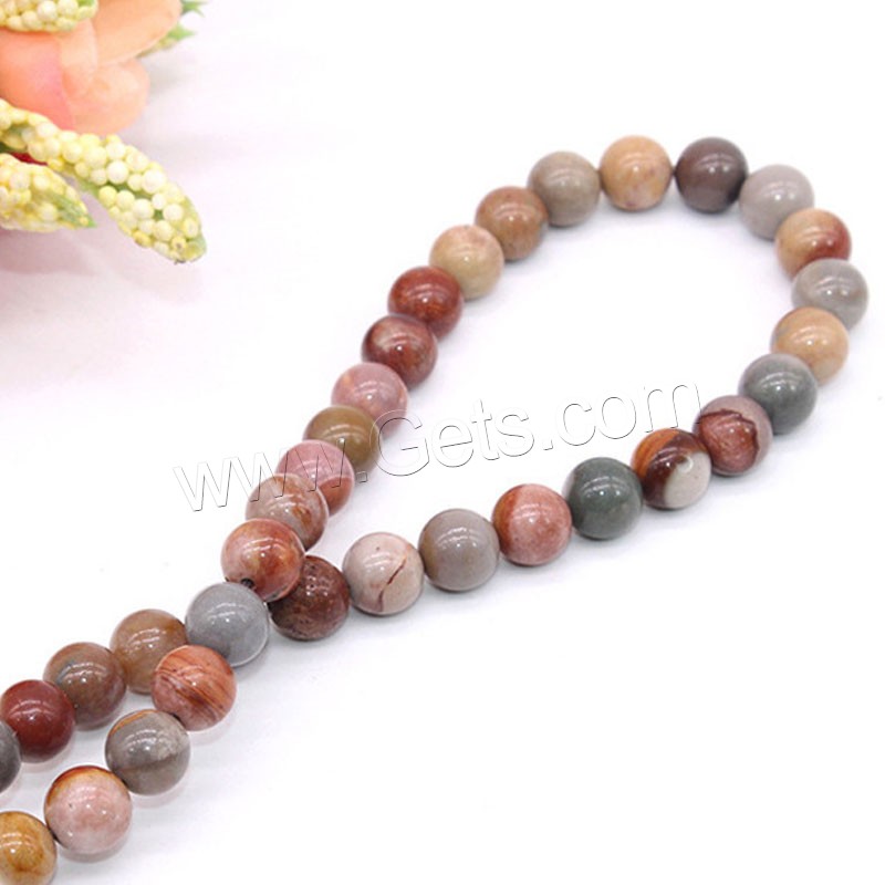 Red Spots Jade Beads, Round, polished, DIY & different size for choice & different styles for choice, mixed colors, Length:Approx 15 Inch, Sold By Strand