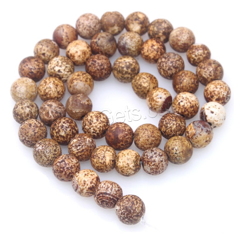 Barkskin Stone Beads, Round, polished, DIY & different size for choice & different styles for choice, mixed colors, Length:Approx 15 Inch, Sold By Strand