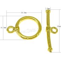 Brass Toggle Clasp, plated, fashion jewelry & single-strand Approx 2mm 