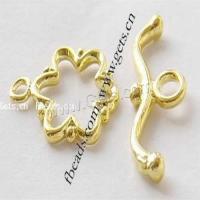 Brass Toggle Clasp, Flower, plated, fashion jewelry & single-strand Approx 2mm 