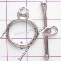 Brass Toggle Clasp, plated, single-strand 