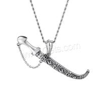 Pendentifs en acier inoxydable, acier inoxydable 316L, poignarddague, bijoux de mode & DIY, argent Vendu par PC