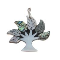 Pendentif coquille En alliage de zinc, avec alliage de zinc, arbre, Placage de couleur platine, teints Environ 1.5mm, Vendu par PC