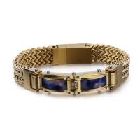 316 L Edelstahl Armband, Modeschmuck & verschiedene Stile für Wahl & für den Menschen, goldfarben, 210x13mm, verkauft von PC