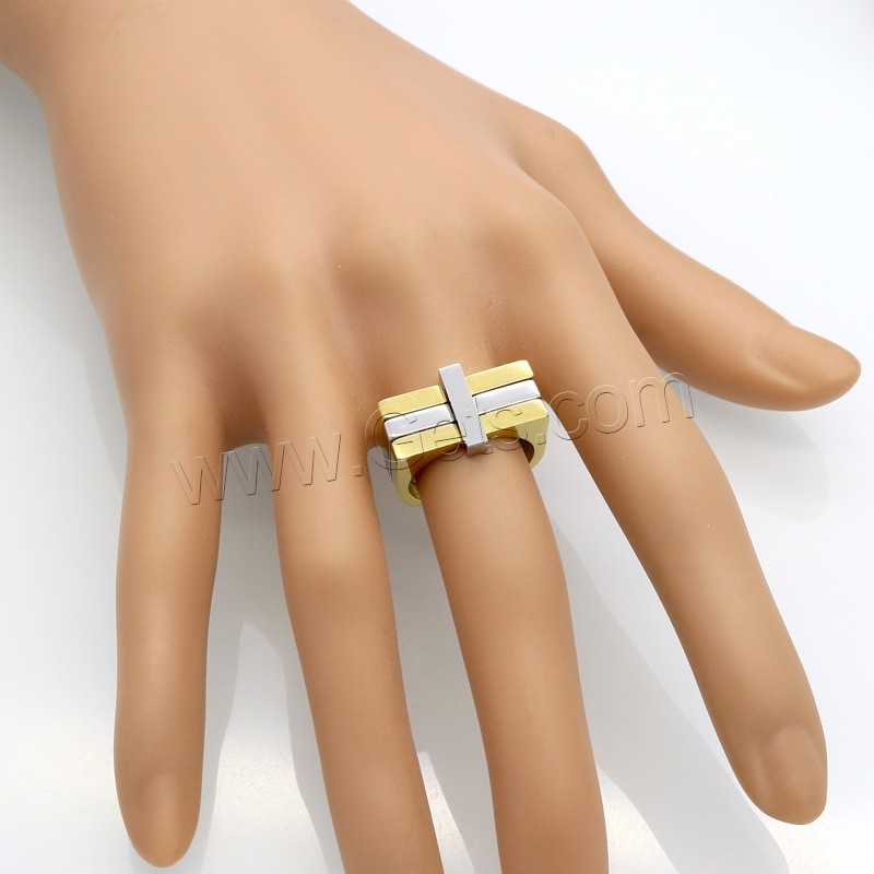 Titanstahl Fingerring, plattiert, Modeschmuck & verschiedene Größen vorhanden & für den Menschen, keine, 12mm, verkauft von PC