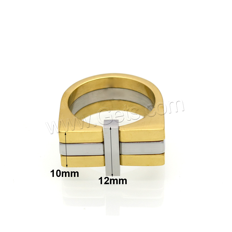 Titanstahl Fingerring, plattiert, Modeschmuck & verschiedene Größen vorhanden & für den Menschen, keine, 12mm, verkauft von PC