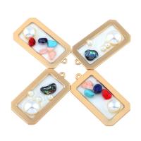 Enamel Brass Pendants, with ABS Plastic Pearl & Gemstone, gold color plated Approx 1.5mm 