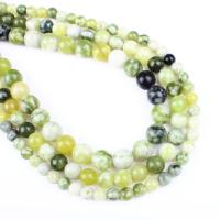 Hetian Jade goutte, Rond, bijoux de mode & normes différentes pour le choix, vert Environ 1mm Environ 14.9 pouce, Vendu par brin