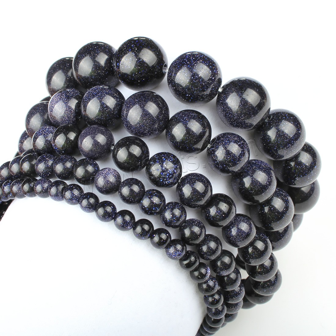 Blue Goldstone Beads, Round, different size for choice, blue, Hole:Approx 1mm, Length:Approx 14.9 Inch, Sold By Strand