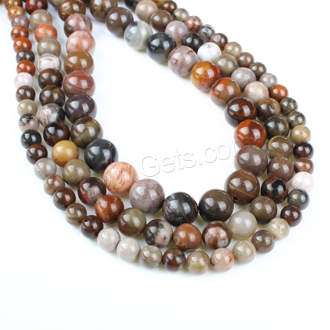 Pinus koraiensis Beads, Round, different size for choice, Hole:Approx 1mm, Length:Approx 14.9 Inch, Sold By Strand