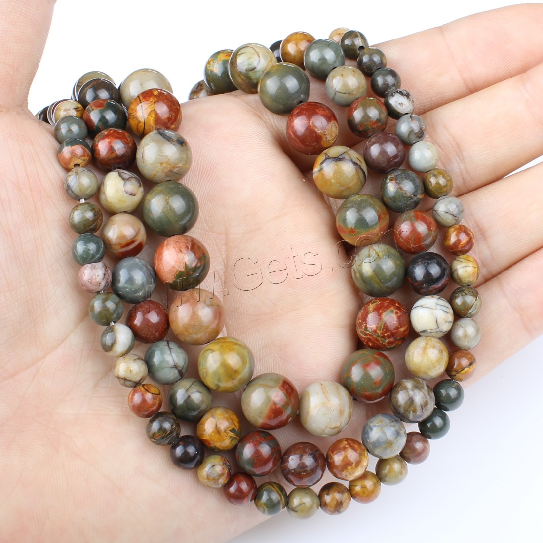 Pinus koraiensis Beads, Round, different size for choice, Hole:Approx 1mm, Length:Approx 14.9 Inch, Sold By Strand