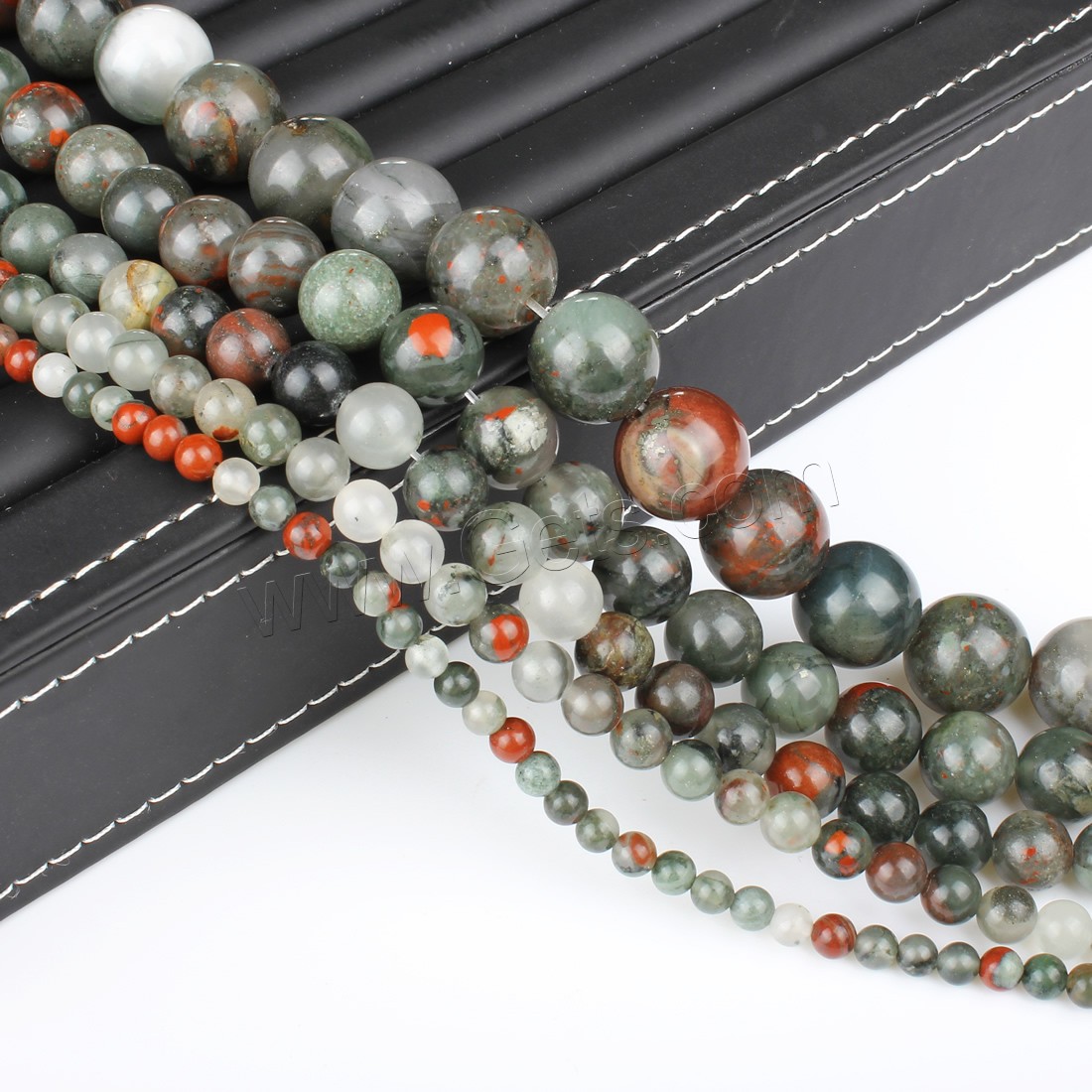 Austria Bloodstone Beads, Round, different size for choice, Hole:Approx 1mm, Length:Approx 14.9 Inch, Sold By Strand