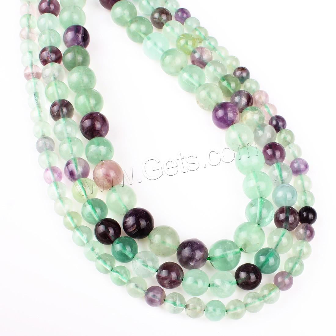 Colorful Fluorite Beads, Round, different size for choice, Hole:Approx 1mm, Length:Approx 14.9 Inch, Sold By Strand